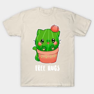 Free Hugs cactus cat T-Shirt